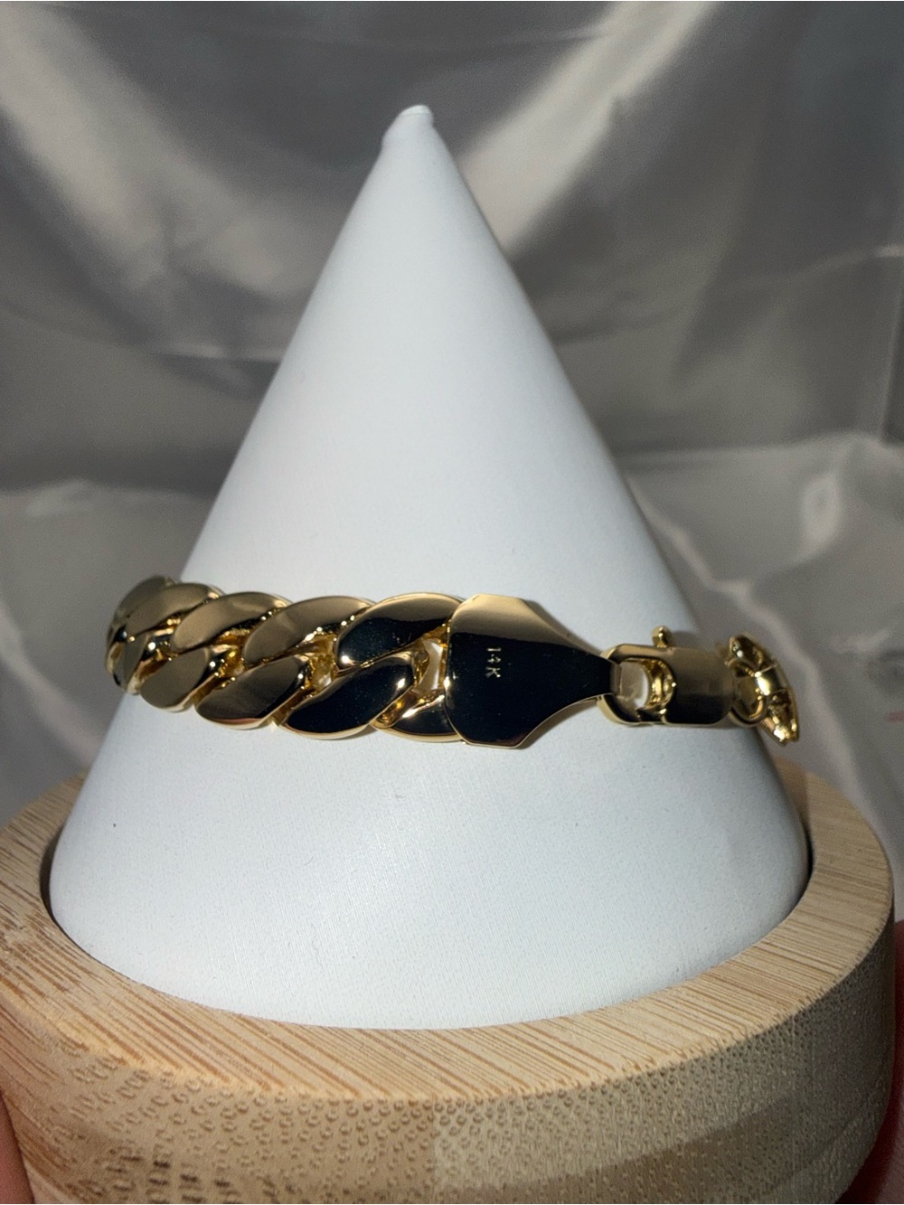 8 Inch 18K Gold Dipped 14K Stamped 9.9mm Cuban Link Bracelet
